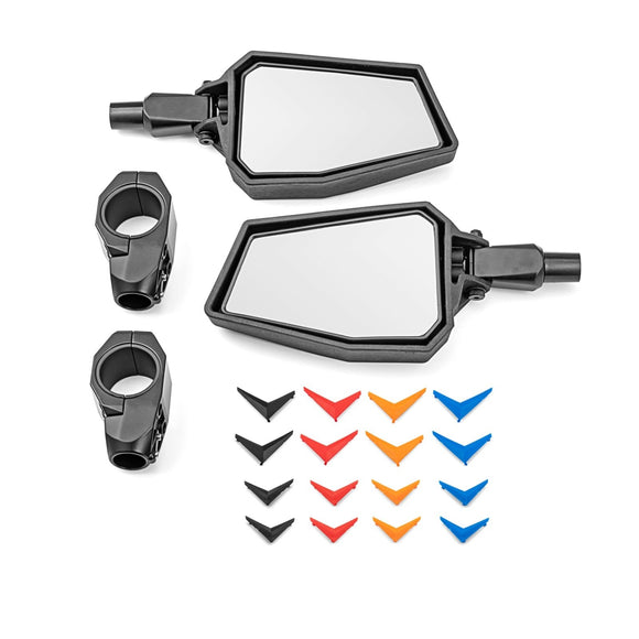 Polaris RZR 900 1000 Rear View Mirrors for 1.75" 2" Round Roll Bar - WeiSen - 80301019