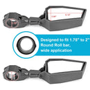 Polaris RZR 900 1000 Rear View Mirrors for 1.75" 2" Round Roll Bar - WeiSen - 80301019