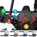 Polaris RZR 900 1000 Rear View Mirrors for 1.75" 2" Round Roll Bar - WeiSen - 80301019