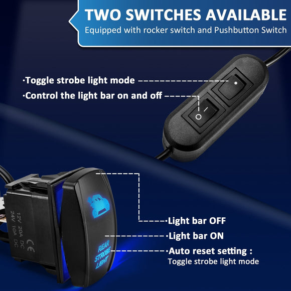 Polaris RZR Maverick X3 KRX1000 Talon Yxz Wildcat Multi - Function 36" Rear Chase Light Bar - WeiSen - 80208003