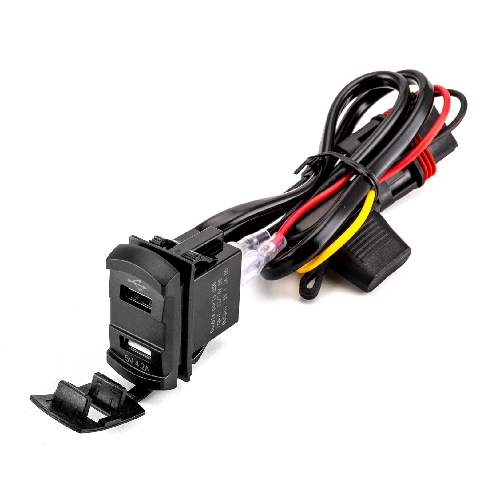 thumbnail image 2 of Dual USB Type-C & Voltmeter Rocker Switch Charger Kit W/ Pulse Plug For Polaris RZR Pro R / General / Ranger (2018-2023) 2 of 3