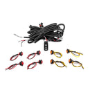 Polaris RZR/ Rranger 8 Amber Red LED Turn Signal Kit w/ Pulse Power Bar Plug Connector - WeiSen - 80206014