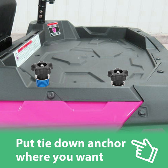 Polaris RZR Sportsman Lock and Ride ATV 1" Cargo Hole Tie Down Anchor Knob Kit - WeiSen - ZT138 - B