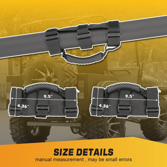 Polaris RZR XP 1000 900 570 800 Roll Bar Cage Rear View Mirrors w/ Grips - WeiSen - ZT035