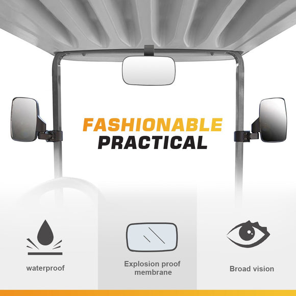 Polaris RZR XP 1000 900 570 800 Roll Bar Cage Rear View Mirrors w/ Grips - WeiSen - ZT035