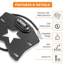 Polaris RZR XP 1000 Can Am Maverick X3 UTV Universal LED License Plate Frame - WeiSen - 80203006