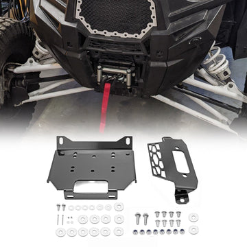 Polaris RZR XP 900 1000 General 1000 EPS UTV Steel Winch Mount Plate Bracket - WeiSen - 80106007