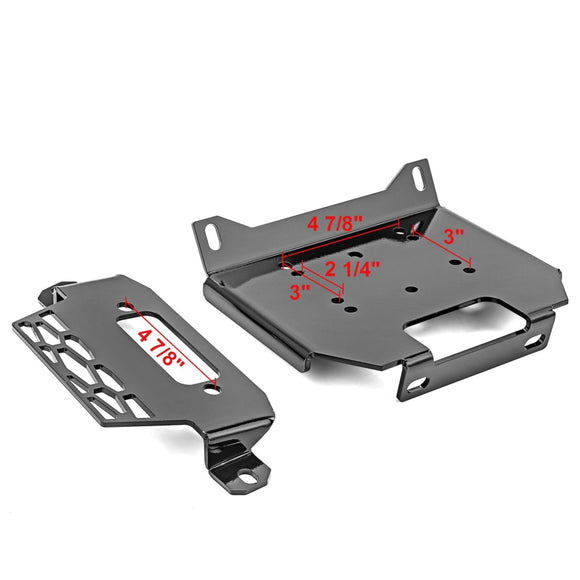Polaris RZR XP 900 1000 General 1000 EPS UTV Steel Winch Mount Plate Bracket - WeiSen - 80106007