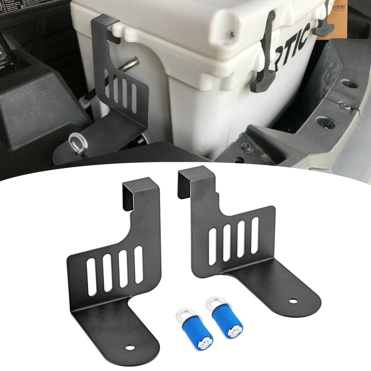 Mounting Rtic Cooler Polaris RZR XP Turbo 20 Quart RTIC Cooler Brackets Mount w/ 2 Tie Down ...