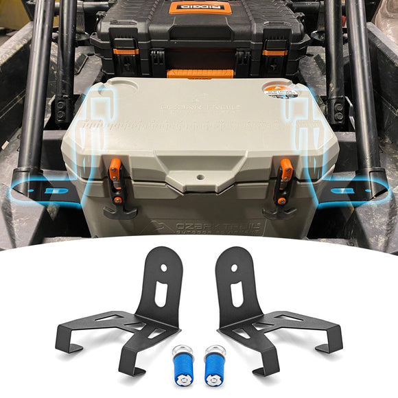 2015 - 2021 Polaris RZR XP Turbo/XP 4 Turbo 26 Quart Cooler Mount Bracket + 2 Knob Tie Down Anchors - WeiSen - 80108002