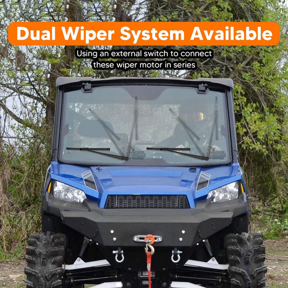 Polaris RZR/Ranger Can - Am Defender/Marverick 12V Electric Windshield Wiper Washer Pump Kit - WeiSen - 80309001