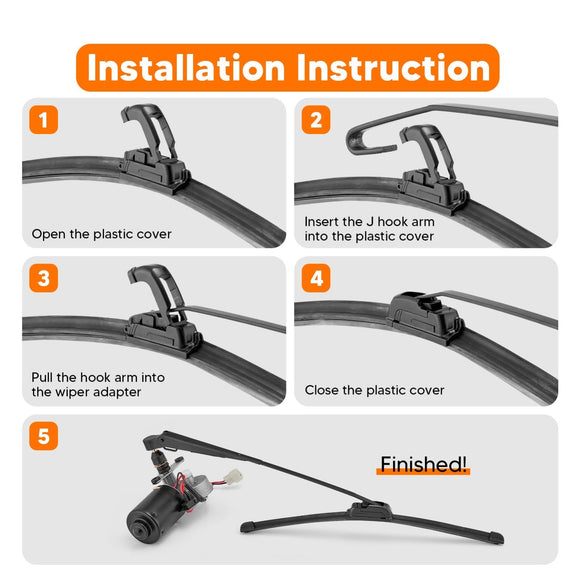 Polaris RZR/Ranger Can - Am Defender/Marverick 12V Electric Windshield Wiper Washer Pump Kit - WeiSen - 80309001