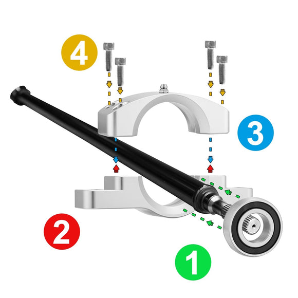 Polaris RZR/Ranger Heavy - Duty Billet Aluminum Carrier Bearing Kit - WeiSen - 80404001