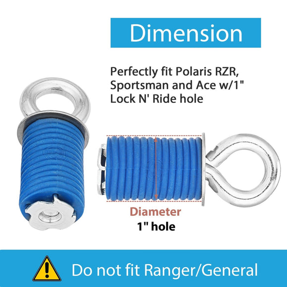 Polaris RZR/Sportsman Ace ATV Tie Down Anchor Lock Ride Rear Cargo Mount Knob - Weisen - ZT138 - A