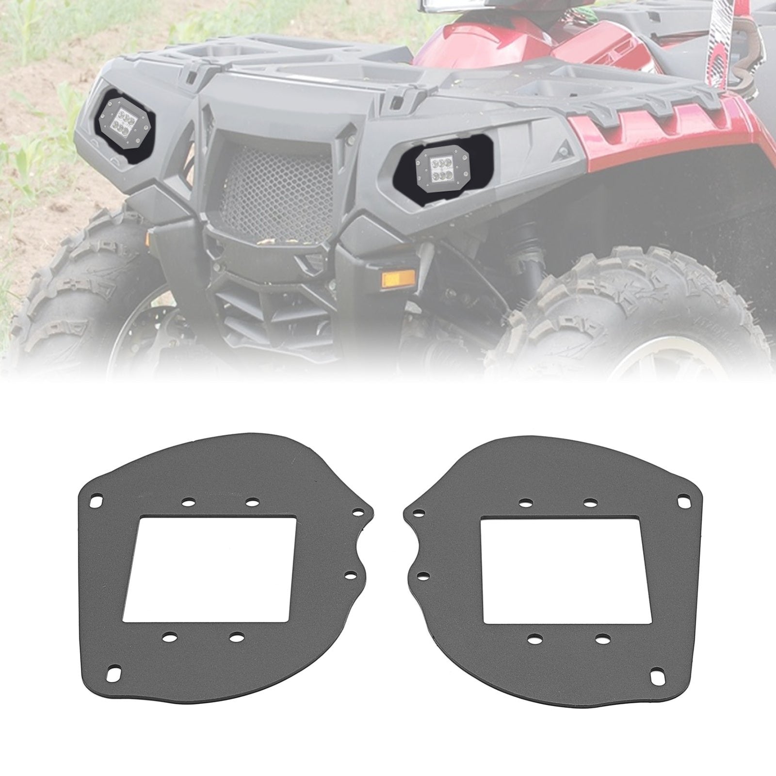 Polaris Sportsman 1000 850 570 & RZR 800 900XP LED Cube Pod Headlight Mount Bracket - Weisen