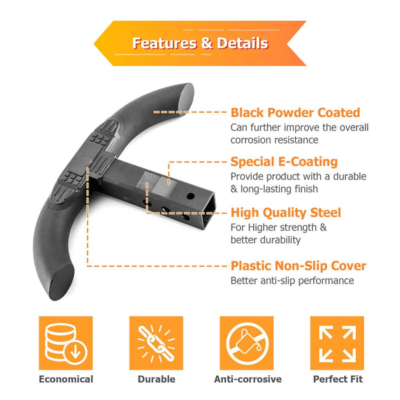 Rear Bumper Guard Hitch Step Universal for Chevrolet Ford Toyota GMC Dodge Ram Jeep w/ 2" Receiver - WeiSen - 70120014