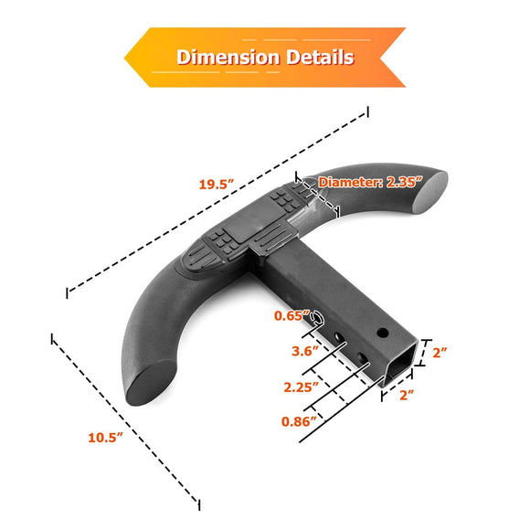 Rear Bumper Guard Hitch Step Universal for Chevrolet Ford Toyota GMC Dodge Ram Jeep w/ 2" Receiver - WeiSen - 70120014
