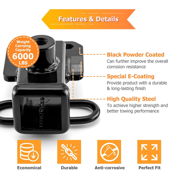 Rear Class 3 Trailer Hitch 2" Receiver for 2019 - 2025 Dodge Ram 1500 With Factory Bumper Hitch - WeiSen - 70108009