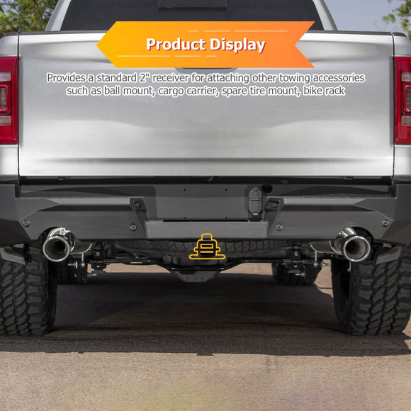 Rear Class 3 Trailer Hitch 2" Receiver for 2019 - 2025 Dodge Ram 1500 With Factory Bumper Hitch - WeiSen - 70108009