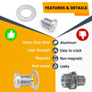 Solid Steel M14 x 1.5 Magnetic Engine Oil Transmission Drain Plug for Most Ford Hyundai KIA - WeiSen - 70311006