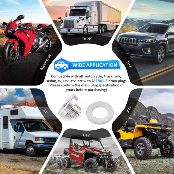 Solid Steel Magnetic M18 X 1.5mm Transmission Drain Plug for Toyota Mazda Porsche Volvo - WeiSen - 70311009