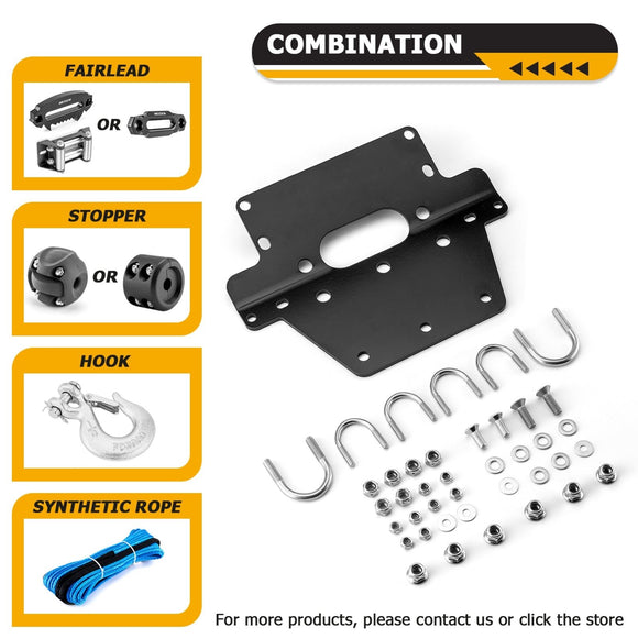Steel Winch Mounting Bracket for 2007 - 2013 Honda TRX420 Rancher 2x4 4x4 FA/FE/FPA/FPE/FPM/FM/PG/TE/TM - WeiSen - 80106034