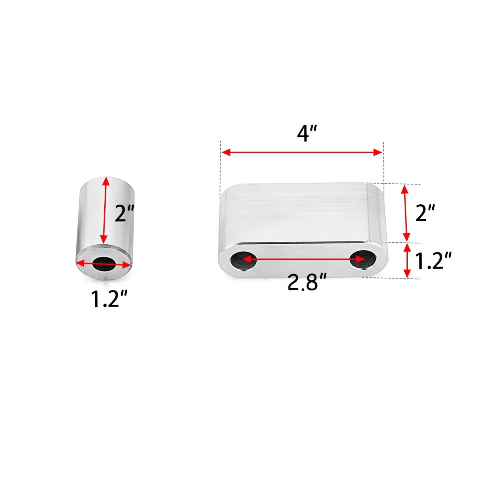 Subaru Forester/ Impreza/ Legacy/ Outback 2" Rear Trailing Arm Spacers Kit - Weisen