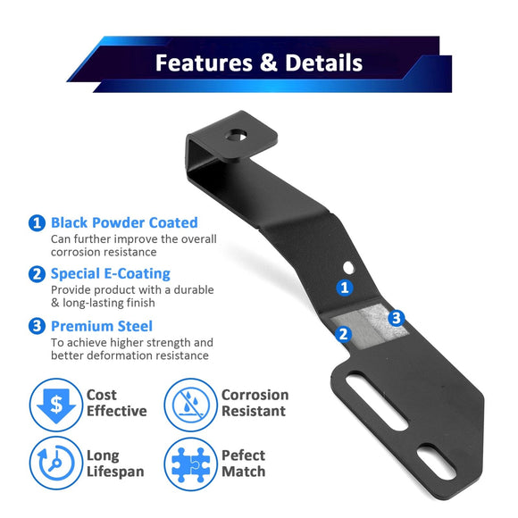 Subaru XV CROSSTREK IMPREZA WRX STI Hood Hinge LED Work Light Mount Bracket - WeiSen - 70104046