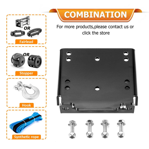 Suzuki King Quad 450/500/700/750 Heavy Duty Steel ATV Winch Mounting Bracket - WeiSen - 80106025