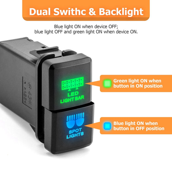 Tacoma 4Runner Tundra Tacoma LED Light Bar/Spot Lights Dual Push Button Switch - WeiSen - 70204034