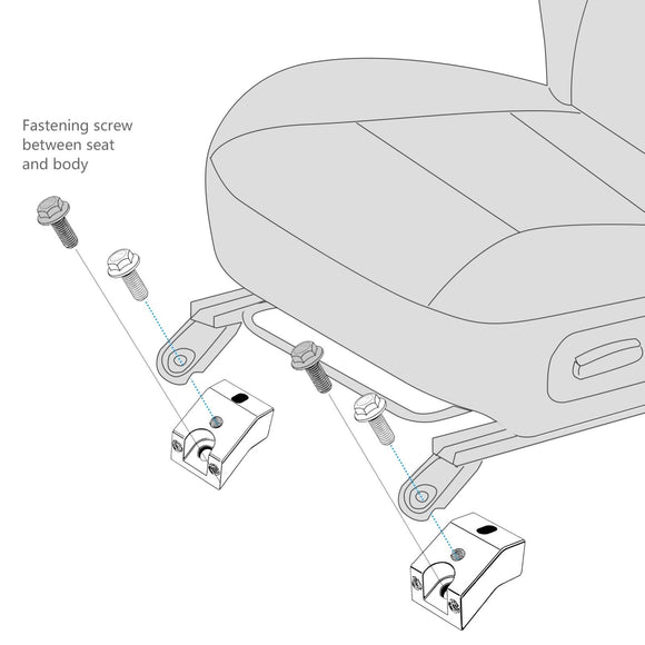 Toyota 1 - 1/4" Front Seat Riser Spacers Lift | CNC Billet | Easy Bolt - On - WeiSen - 70305008