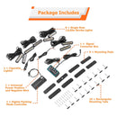 8PCS Universal 12LEDs Emergency Warning Hazard Flash Strobe Light Kit - WeiSen - 70207001