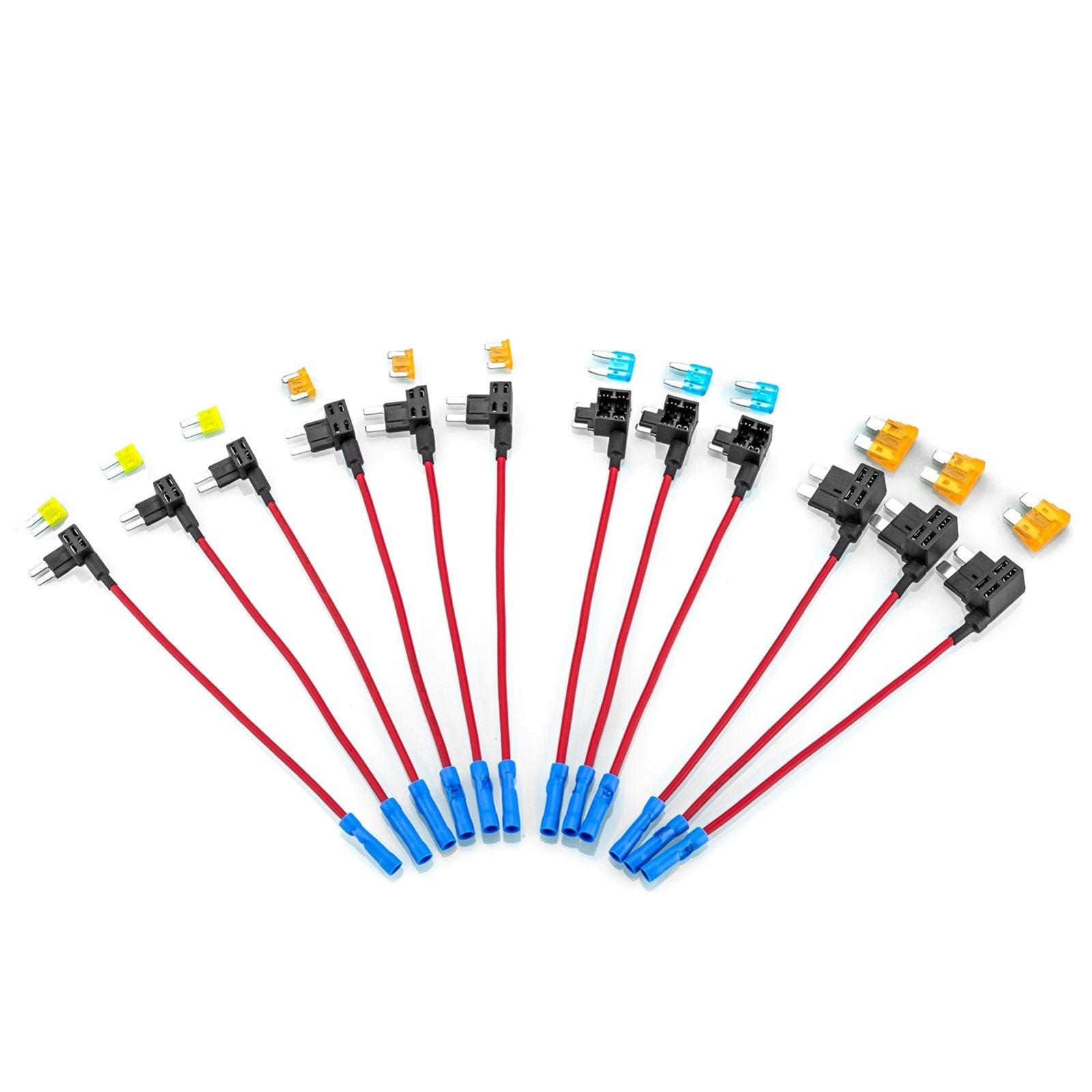 Trucks SUVs Boats Universal 12Pcs 4 Types 12V Add-a-Circuit Adapter and Fuse Kit - Weisen