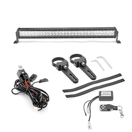 Universal 20"/32" LED Light Bar 1" - 2" Round Tube Mount Bracket for Ford Toyota Chevy UTV - Weisen - ZT020 - A+LED005+WI001 - A+WI008