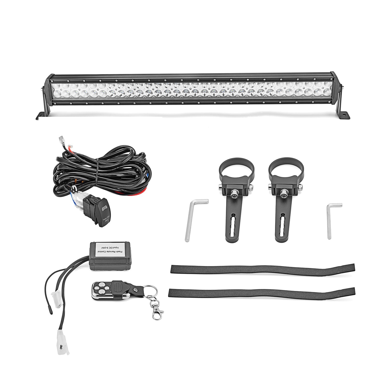 Universal 20"/32" LED Light Bar 1"-2" Round Tube Mount Bracket for Ford Toyota Chevy UTV - Weisen