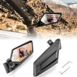 Universal All 1.5" - 2" Round Roll Cage UTV Rear Side Racing Mirrors - WeiSen - 80301032