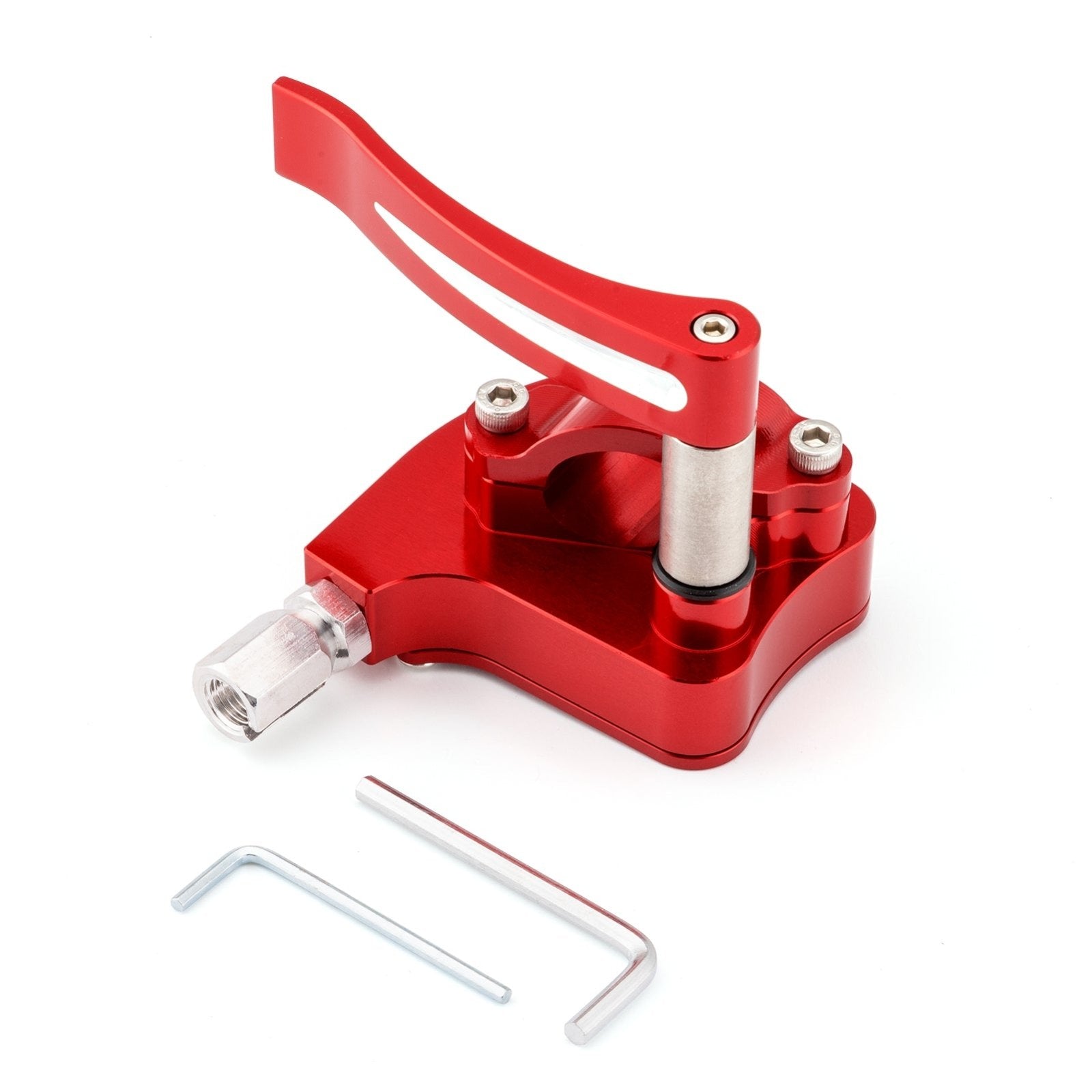 Universal ATV 7/8" 22mm Anodized Red Billet Throttle Thumb Assembly - Weisen