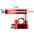 Universal ATV 7/8" 22mm Anodized Red Billet Throttle Thumb Assembly - WeiSen - 80501007