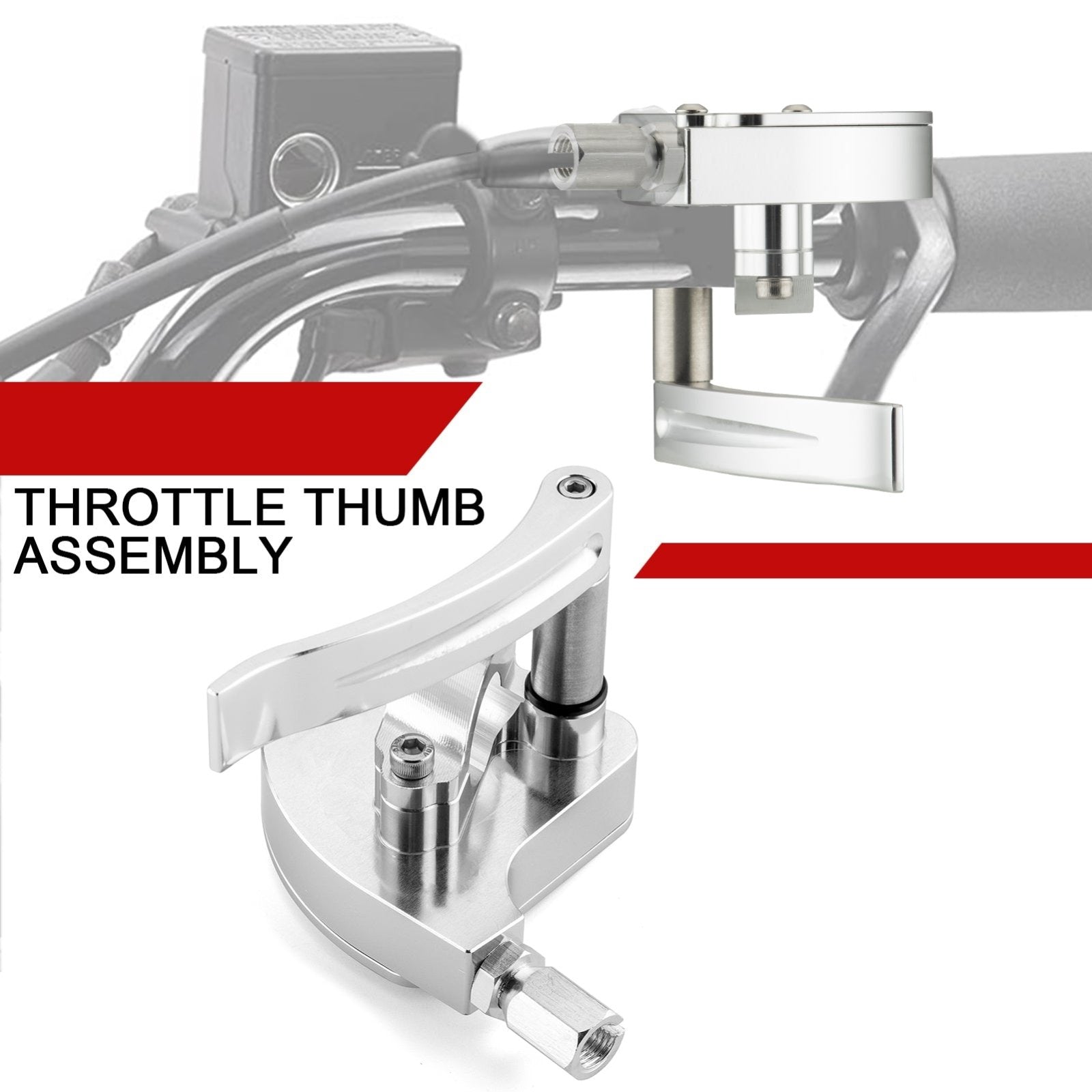 Universal ATV 7/8" 22mm Billet Aluminum CNC Throttle Thumb Assembly - Weisen