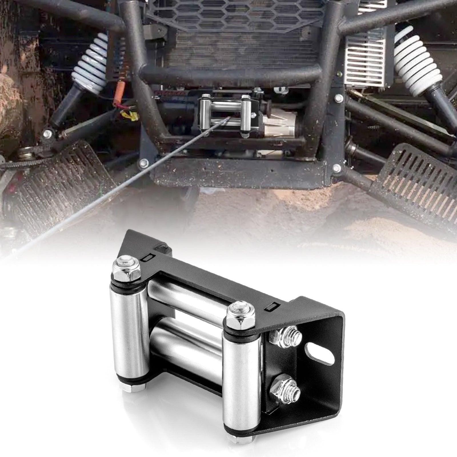 Roller Fairlead For Cable Rope Winch ATV UTV Off-road W/Bracket Roller Fairlead For Cable Rope Winch ATV UTV Off-road W/Bracket