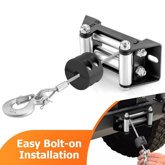 Universal ATV UTV 4 - 7/8" 4 - Way Winch Roller Fairlead Cable Guide for 2000 - 3500 LBS - WeiSen - 80310022