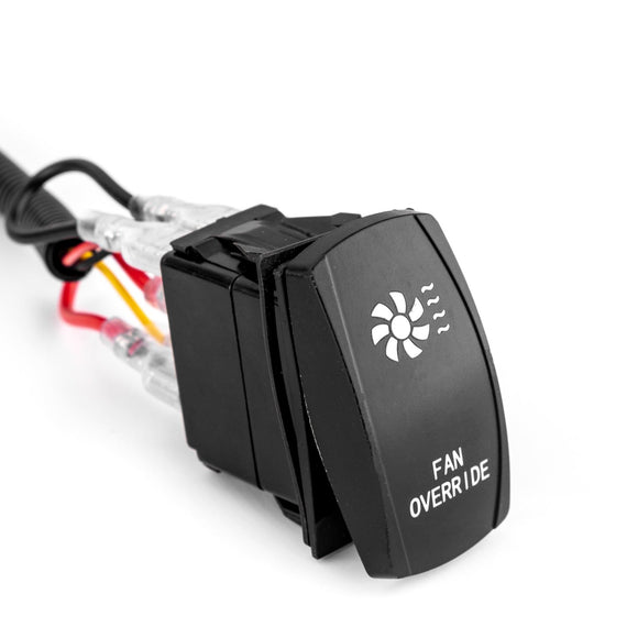Universal ATV UTV Cooling Fan Override Rocker Switch Wiring Harness Kit - WeiSen - 80206012