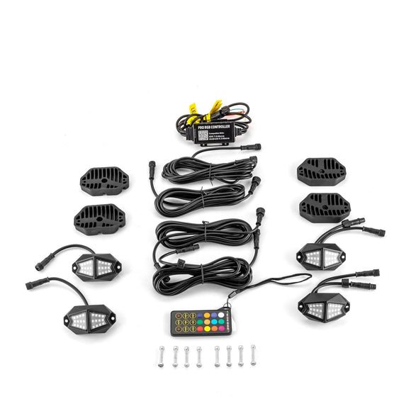 Universal for UTV ATV SUV Golf Cart Remote & APP Control Plug&Play RGB Rock Lights - WeiSen - 80209001