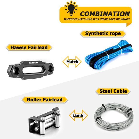 Universal Fury Series UTV ATV 4 7/8" 6061 Aluminum Hawse Fairlead - WeiSen - 80310019