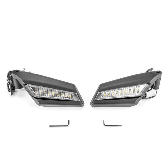 Universal UTV 1.5" - 2" Round Roll Cage Rear Side Racing Mirrors w/ Turn Signal - WeiSen - 80301034