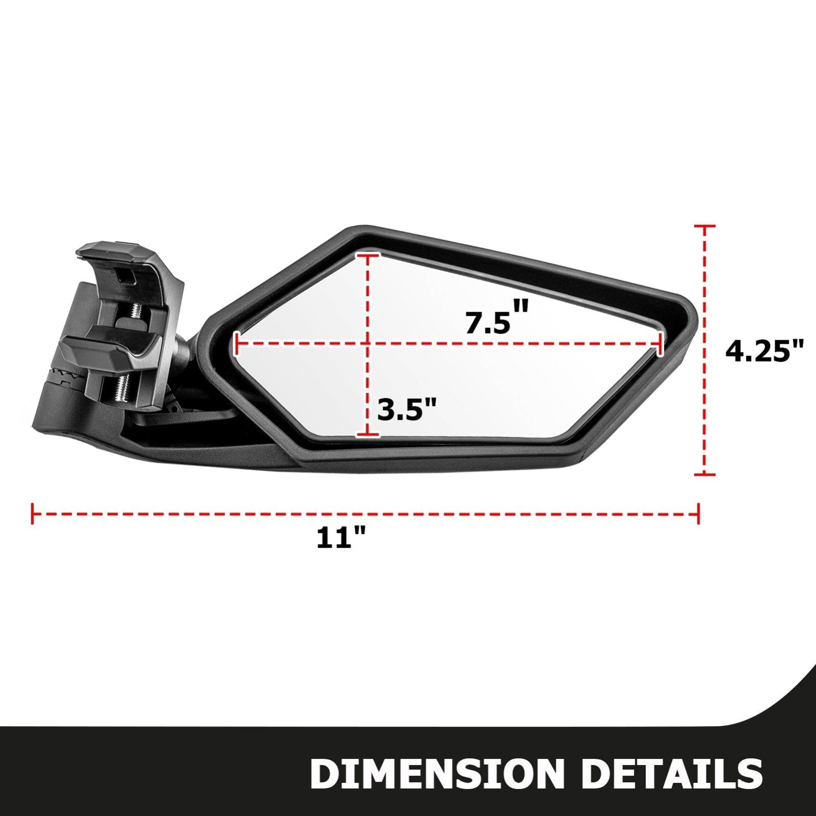 Universal UTV 1.5"-2" Round Roll Cage Rear Side Racing Mirrors w/ Turn Signal - Weisen