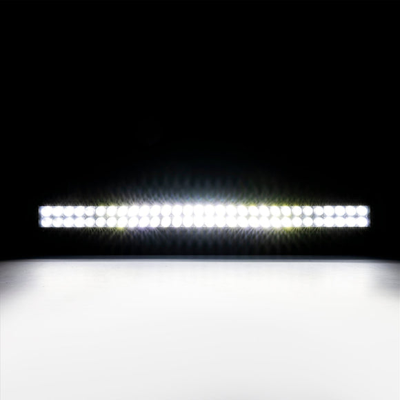 UTV ATV Pickup Truck Amber White 32" Dual Rows Straight LED Light Bar W/ Memory Function Wiring Harness Rocker Switch | Strobe Modes - WeiSen - 70202018