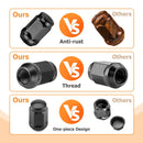 UTV ATV SUV Pickup Trucks Universal Heavy Duty Steel Triple Coating M12x1.50 Lug Nuts - WeiSen - 80420001