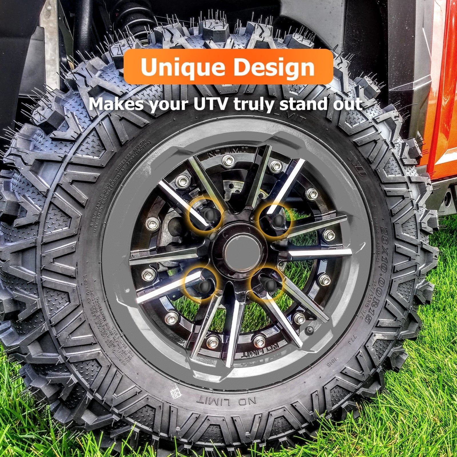 UTV ATV SUV Pickup Trucks Universal Heavy Duty Steel Triple Coating M12x1.50 Lug Nuts - Weisen