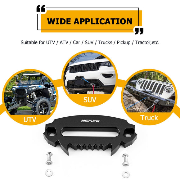 UTV ATV Universal 4 7/8" Aluminum Bolt - On Hawse Fairlead for 1500 - 4500 LBS Winches - WeiSen - 80310002